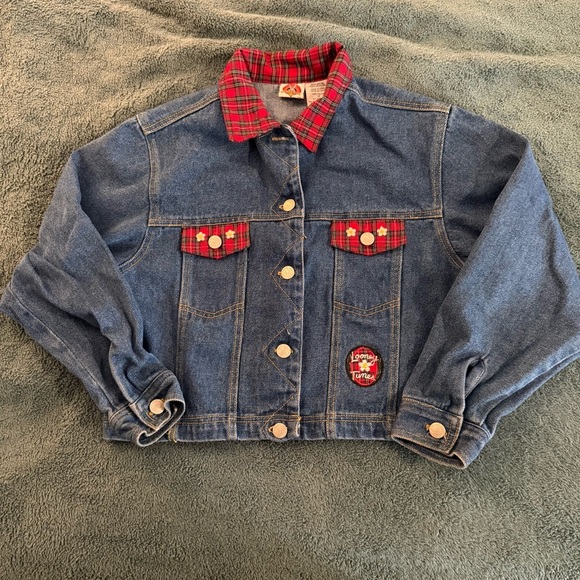 Looney Tunes - Denim Jacket - Girls Size 12 - Vintage - Picture 9 of 13